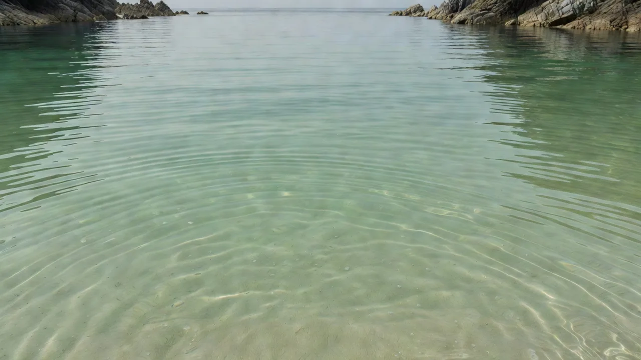 澄み切った入江の水面